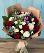 Букет цветов из:  Розы и Альстромерии #REPLACE_PRED# Городовиковске