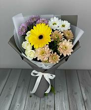 Букет цветов из:  Розы, Герберы и Хризантемы в Городовиковске