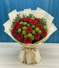 Букет цветов из:  Розы и Хризантемы в Городовиковске