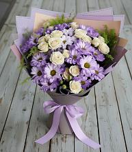 Букет цветов из:  Хризантемы и Розы в Городовиковске