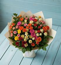 Букет Микс из разноцветных кустовых роз #REPLACE_PRED# Городовиковске
